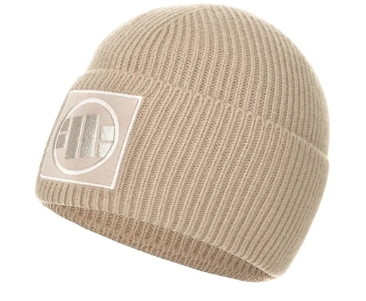 PIT BULL winter hat &quot;Logo SINGLE LAYER&quot; - sand