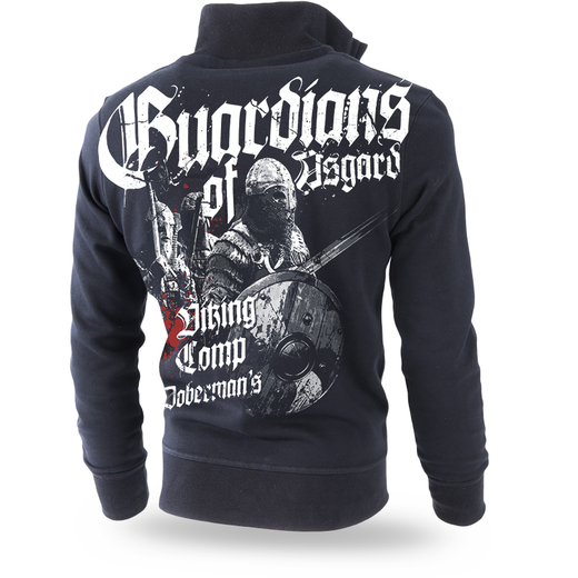 Dobermans Aggressive Zip Hoodie &quot;Guardians of Asgard BCZ197&quot; - black