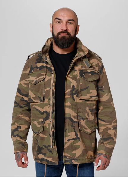 Men&#39;s transitional jacket PIT BULL &quot;M65&quot; - woodland camo