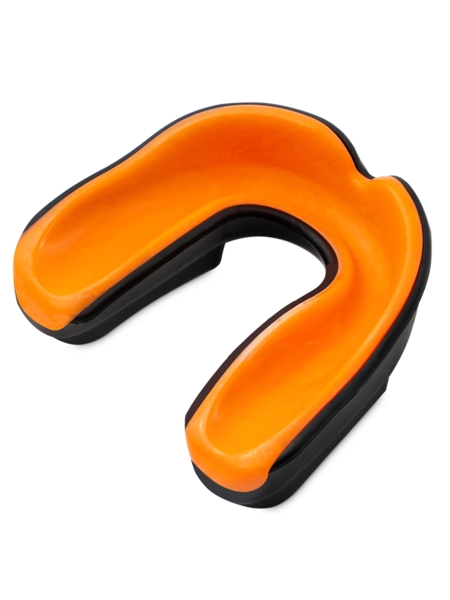 Single gel mouthguard Mr. Black and orange dragon