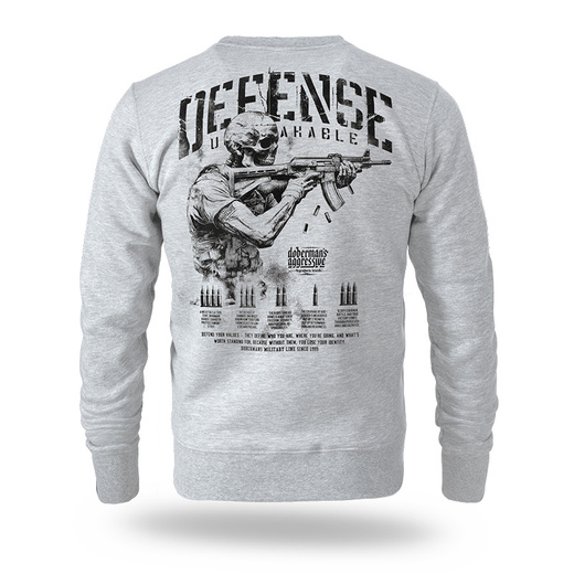 Dobermans Aggressive &quot;DEFENSE UNBREAKABLE BC377E&quot; sweatshirt - gray