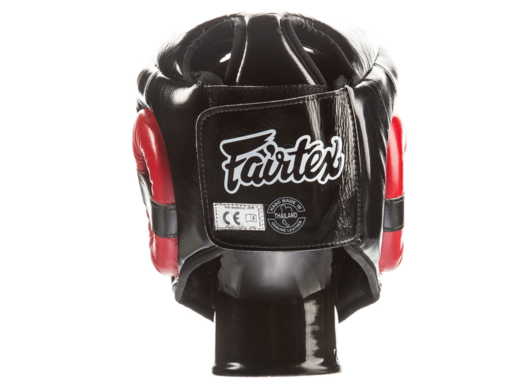 FAIRTEX boxing sparring helmet head protector HG13 (black/red) &quot;Diagonal Vision Sparring&quot; &quot;K&quot;