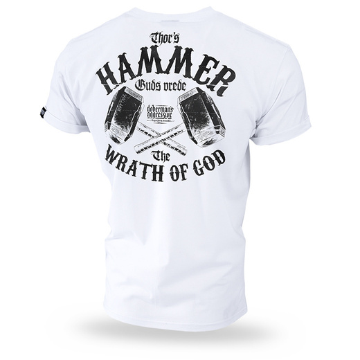 T-shirt Dobermans Aggressive &quot;THOR HAMMER&quot; TS298B - white