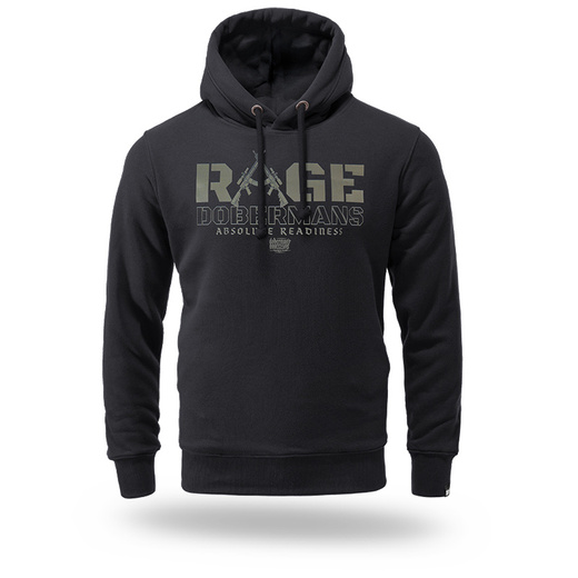 Dobermans Aggressive Hoodie &quot;RAGE BK358A&quot; - Black