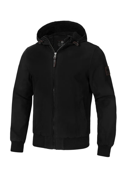 PIT BULL CRIMSON Men&#39;s Winter Hooded Jacket - Black