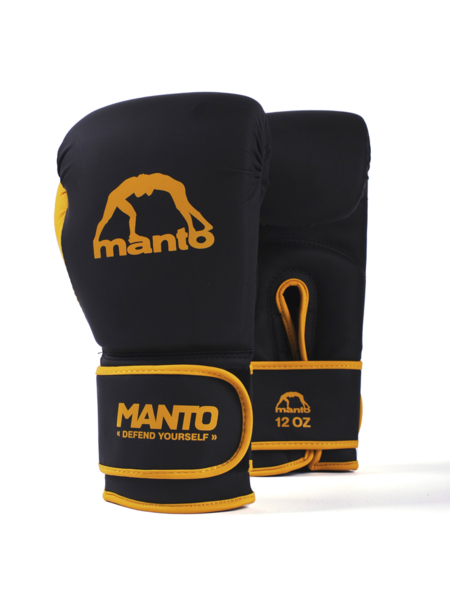 MANTO ESSENTIAL boxing gloves - black and yellow