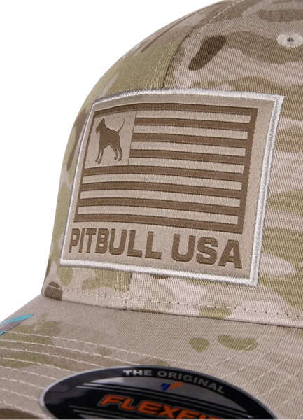 Czapka z daszkiem Full Cap PITBULL USA - piaskowy/camo