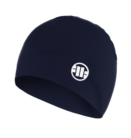 Cotton winter hat PIT BULL &quot;Small Logo &#39;21&quot; - navy blue