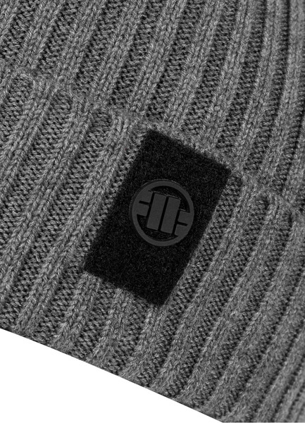 PIT BULL Winter Hat &quot;Velcro Logo&quot; - Gray