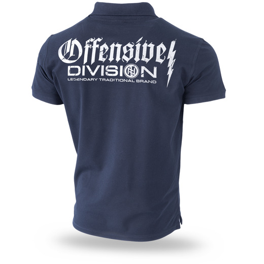 Dobermans Aggressive Polo T-shirt &quot;OFFENSIVE DIVISION TSP214&quot; - navy blue