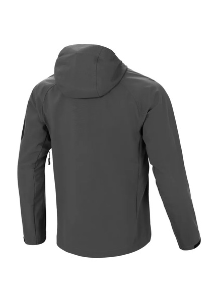 Pit Bull Softshell Airfield men&#39;s jacket with hood - graphite