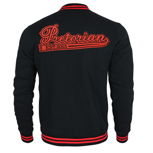 Sweat jacket baseball "Est. 2003" - black/red