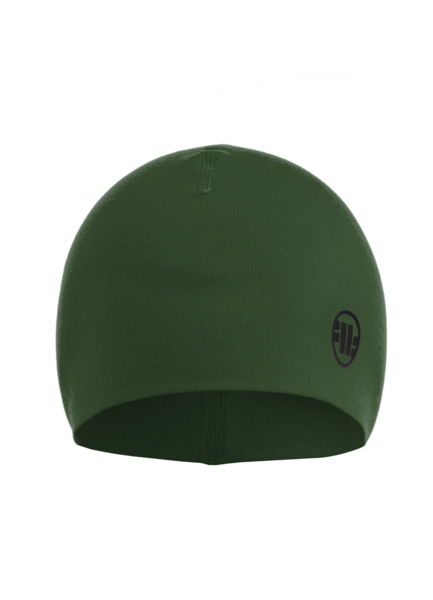 Cotton winter hat PIT BULL &quot;Small Logo &#39;21&quot; - olive