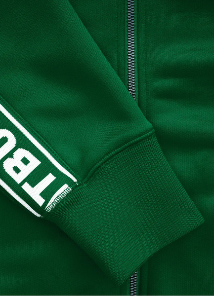 PIT BULL Oldschool &quot;Tape Logo&quot; zip-up sweatshirt - green