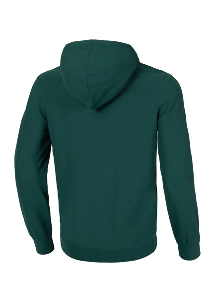 Men&#39;s Zip Hoodie Longsleeve PIT BULL Pique Rockey - Dark Green