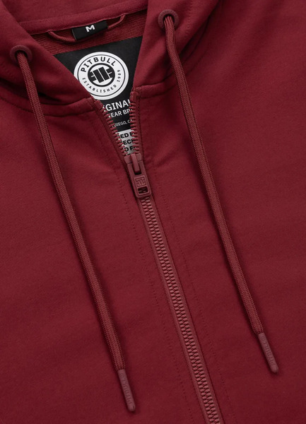 PIT BULL TAPE NUGGET zip-up hoodie - burgundy