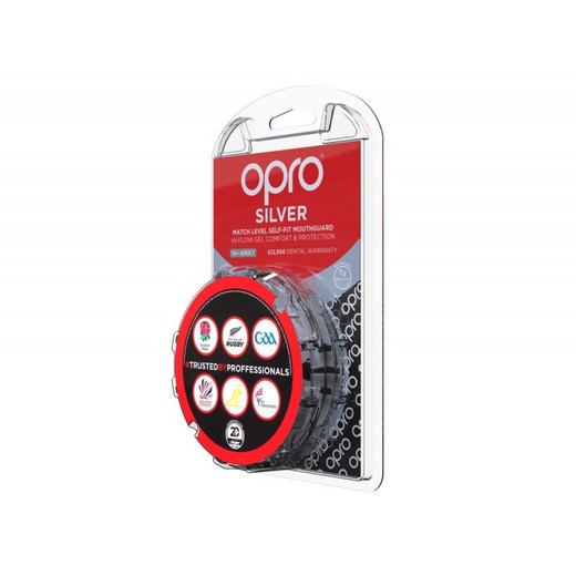 Opro Silver Mouthguard - white