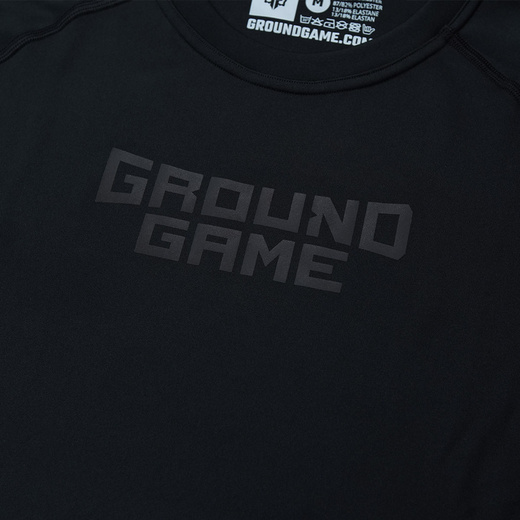 Rashguard Shortsleeve Ground Game ATHLETIC SHADOW BLACK  - czarny