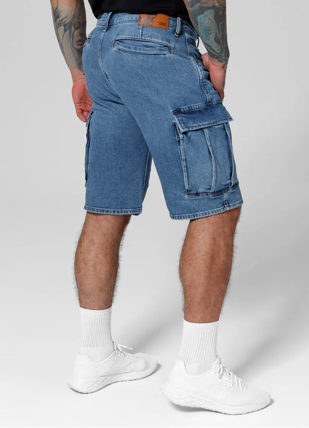 Pit Bull Classic Wash Deerhorn denim cargo shorts 