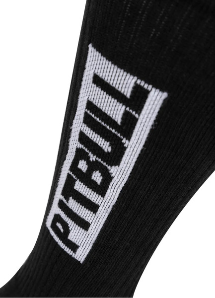 Long High Crew Pitbull Socks thick 3-pack - black