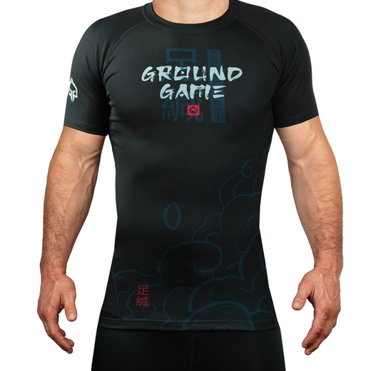 Rashguard Shortsleeve Ground Game ASHI GARAMI - black