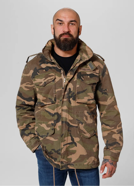 Men&#39;s transitional jacket PIT BULL &quot;M65&quot; - woodland camo