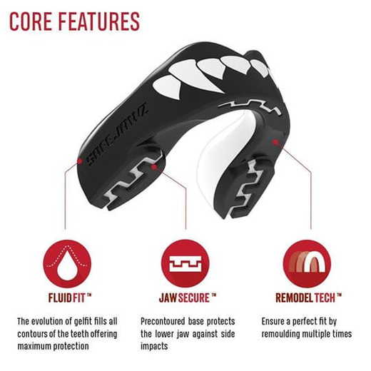 SafeJawz Mouthguard Single - Black