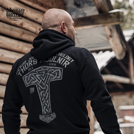 Dobermans Aggressive &quot;MJOLNIR II BZ275&quot; zip-up sweatshirt with hood - black