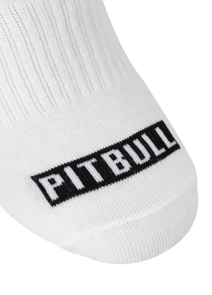 High Ankle Pitbull Thin Socks 3-pack - white