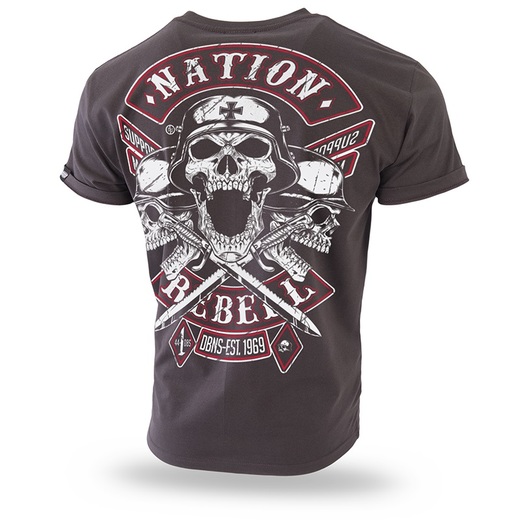 Dobermans Aggressive T-shirt &quot;Nation Rebell TS184&quot; - brown