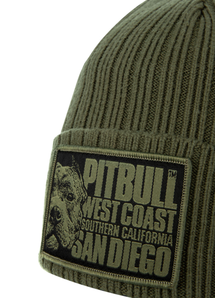 PIT BULL &quot;Silvas Blood Dog&quot; winter hat - olive