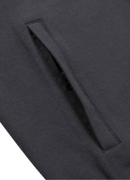 Men&#39;s Zip Hoodie Longsleeve PIT BULL Pique Rockey - Graphite