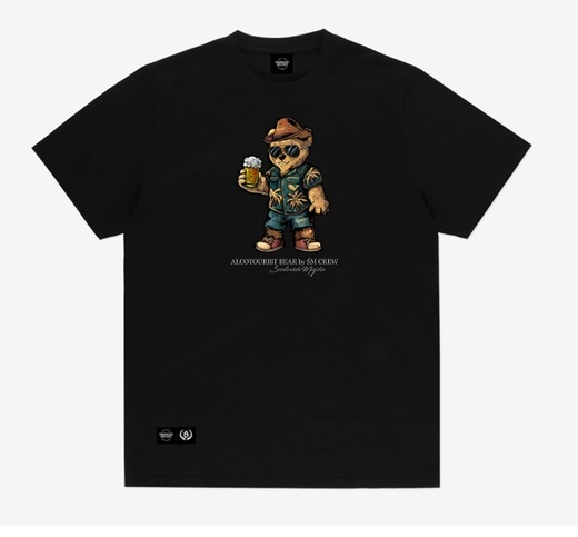 T-shirt Urban Environment &quot;ALCOTOURIST BEAR&quot; - black