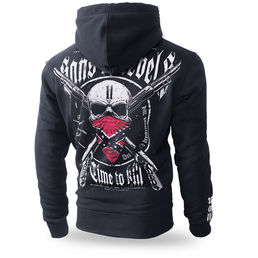 Dobermans Aggressive Zip Hoodie &quot;Time to Kill BZ223&quot; - black