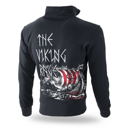 Dobermans Aggressive zip-up sweatshirt &quot;VIKING DRAKKAR BCZ113&quot; - black