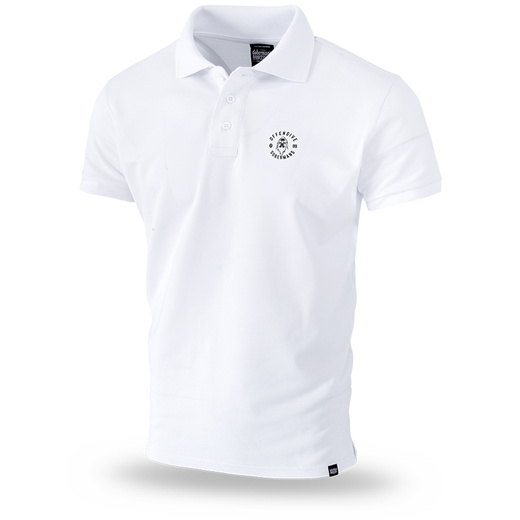 Polo Shirt Dobermans Aggressive &quot;MILITARY OFFENSIVE TSP195&quot; - white