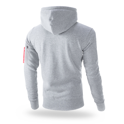 Dobermans Aggressive Zip Hoodie &quot;Effort Performance BZK261&quot; - gray