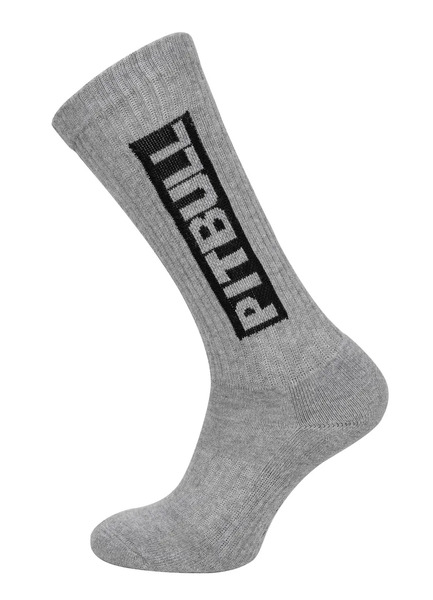 Long High Crew Pitbull Socks thick 3-pack - gray