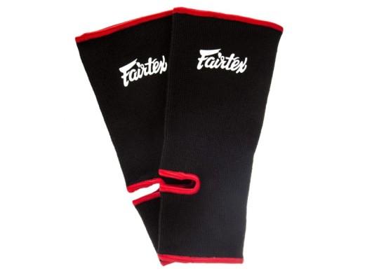  ŚCIĄGACZ NA STOPĘ FAIRTEX AS1 (black/red piping) PARA "K" - 2SZT