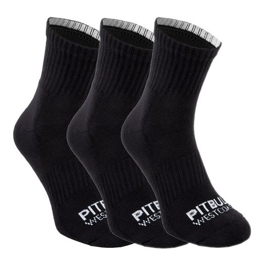 Thick PIT BULL &quot;Highankle&quot; TNT Thick socks 3 pack - black