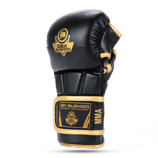 Bushido E1v9G Master Gold MMA Training Gloves - Black/Gold