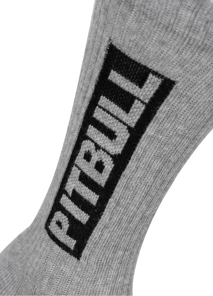 Long High Crew Pitbull Socks thick 3-pack - gray