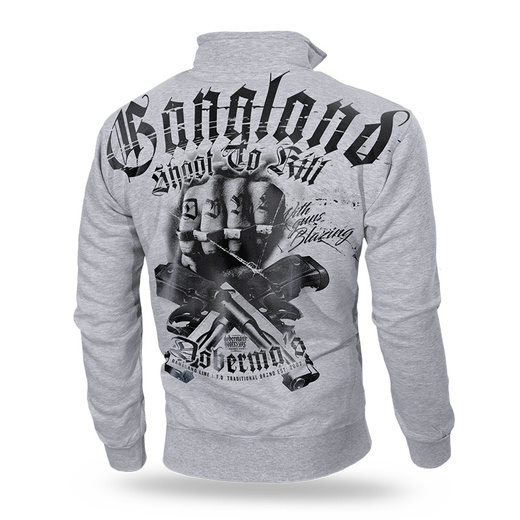 Bluza rozpinana Dobermans Aggressive "Gangland BCZ209" - szara