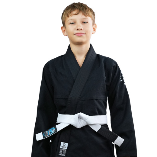 BJJ Ground Game GI &quot;SPARTAN&quot; Kids Kimono - Black