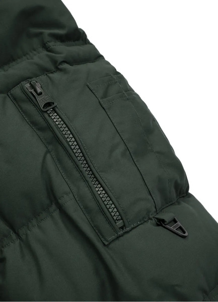 PIT BULL &quot;BURNT&quot; quilted winter jacket with hood - olive