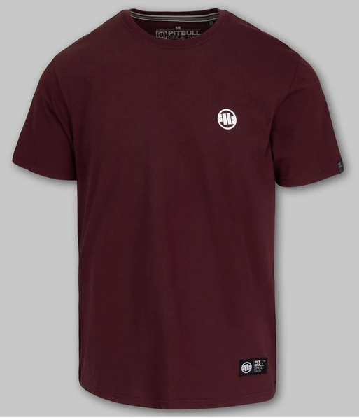 PIT BULL Small Logo 170 T-shirt - Burgundy