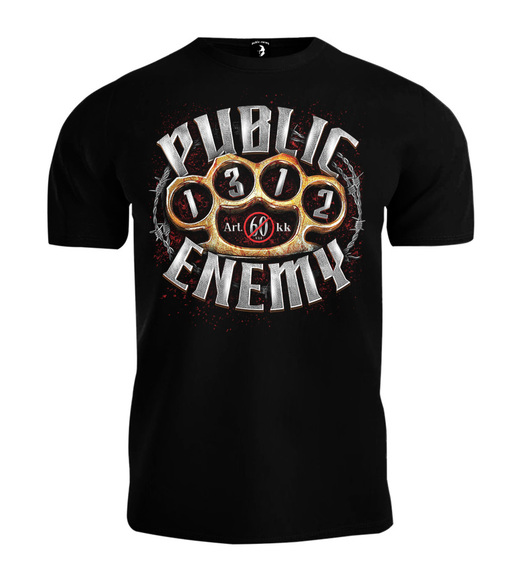 Koszulka T-shirt "PUBLIC ENEMY" odzież uliczna - czarna