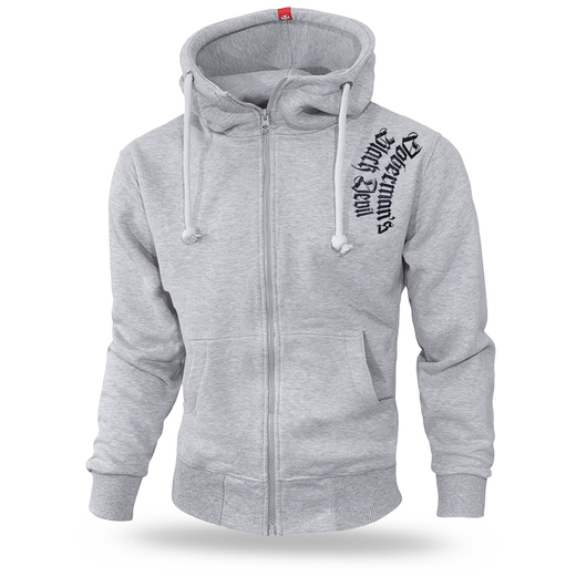 Dobermans Aggressive Zip Hoodie &quot;Black Devil BZ198&quot; - gray