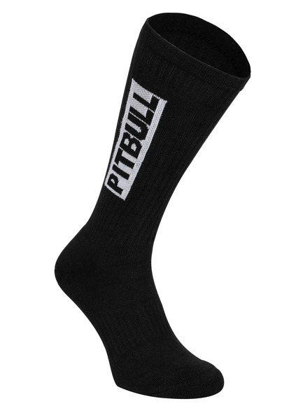 Long High Crew Pitbull Socks thick 3-pack - black