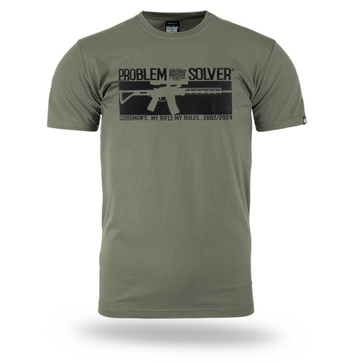 T-shirt Dobermans Aggressive &quot;PROBLEM SOLVER&quot; TS331 - green